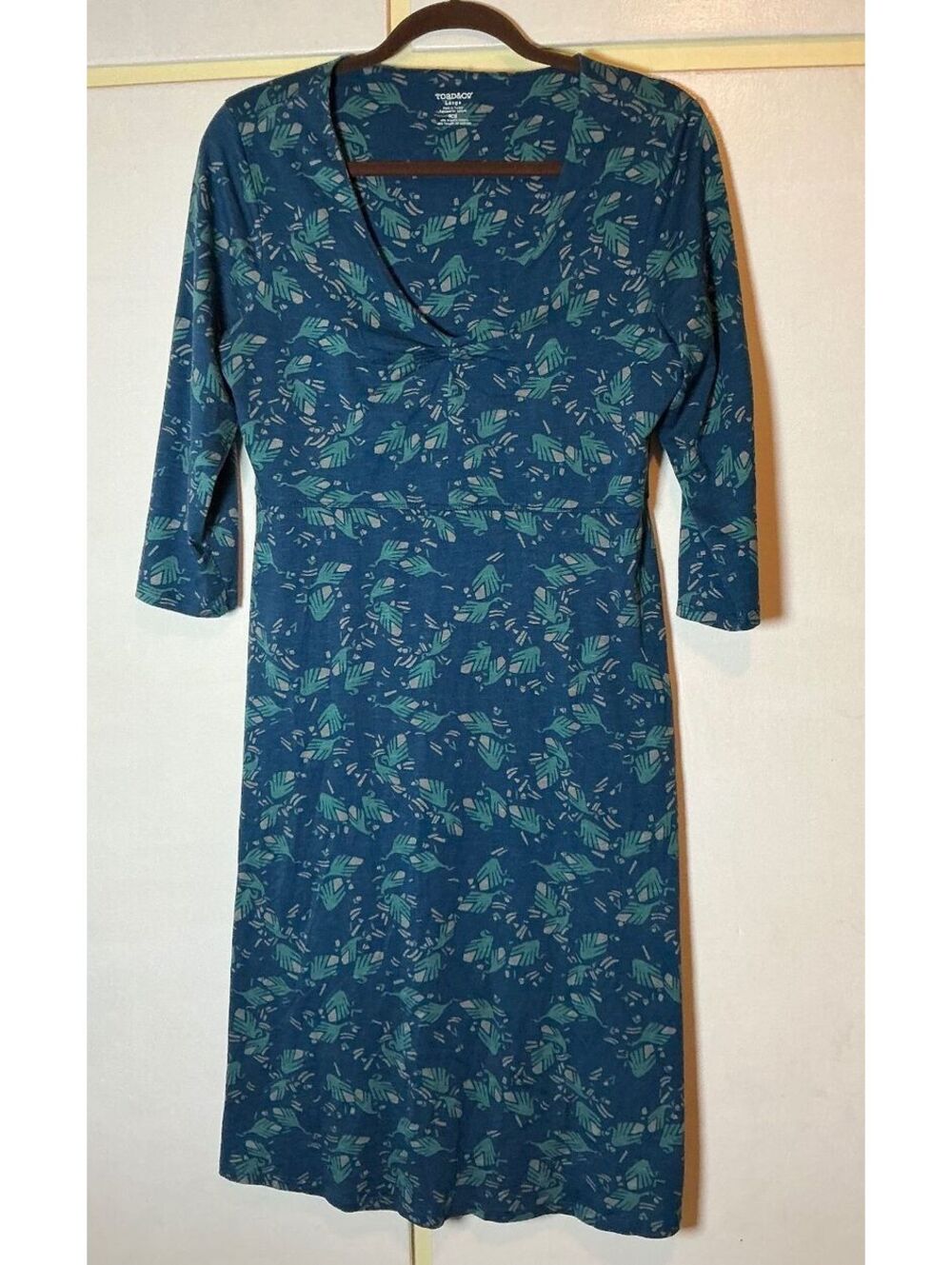 Toad & Co Geometric Dress Women's Size Large Cotton Blend